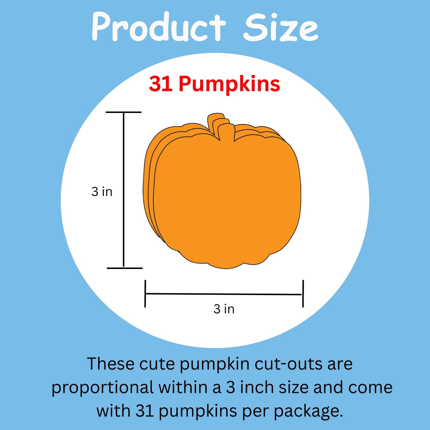 SHAPES ETC. Small Assorted Color Cut-Out - Pumpkin