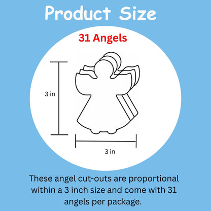 SHAPES ETC. Small Single Color Cut-Out - Angel