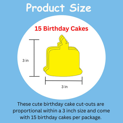 SHAPES ETC. Small Single Color Creative Foam Cut-Outs - Birthday Cake