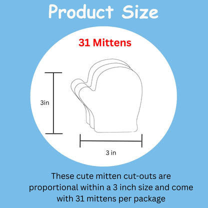 SHAPES ETC. Small Single Color Cut-Out - Mitten