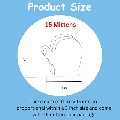 SHAPES ETC. Small Single Color Creative Foam Cut-Outs - Mitten