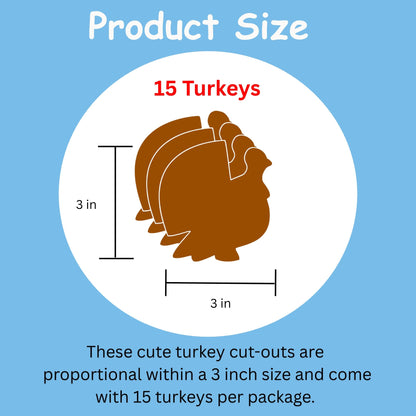 SHAPES ETC. Small Single Color Creative Foam Cut-Outs - Turkey
