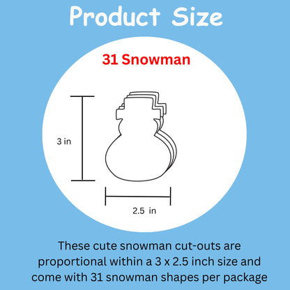 SHAPES ETC. Small Single Color Cut-Out - Snowman