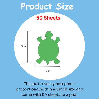 SHAPES ETC. Sticky Shape Notepad - Turtle