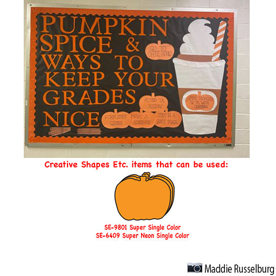 SHAPES ETC. Pumpkin Single Color Super Cut-Outs- 8” x 10”