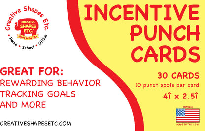 SHAPES ETC. Incentive Punch Cards - Pirates