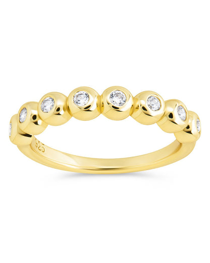 Sterling Silver Trisha CZ Bezel Ring