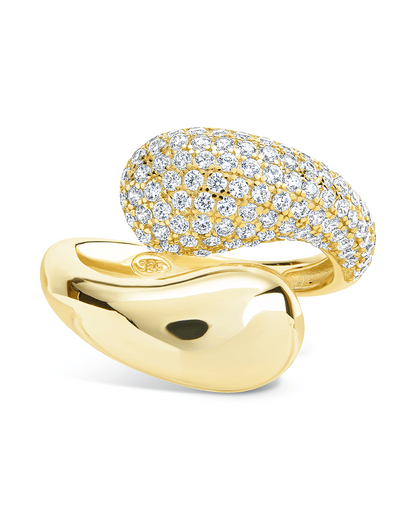 Sterling Silver Cecilia CZ Open Ring