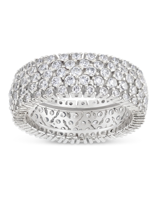 Sterling Silver Yvonne CZ Stacking Ring