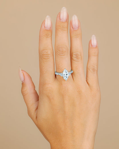 Sterling Silver Marquise & Trillion Ring