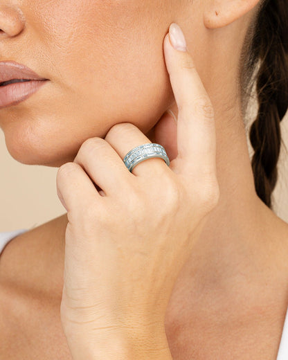 Sterling Silver Kate Baguette Eternity Ring