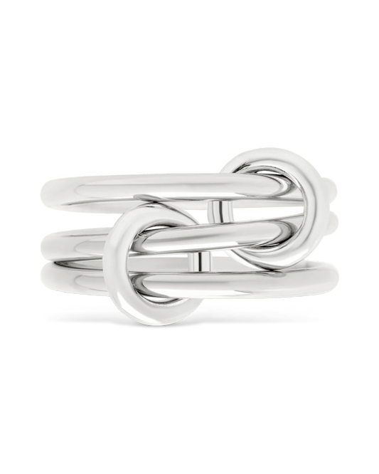 Sterling Silver Jasmin Link Stacking Ring