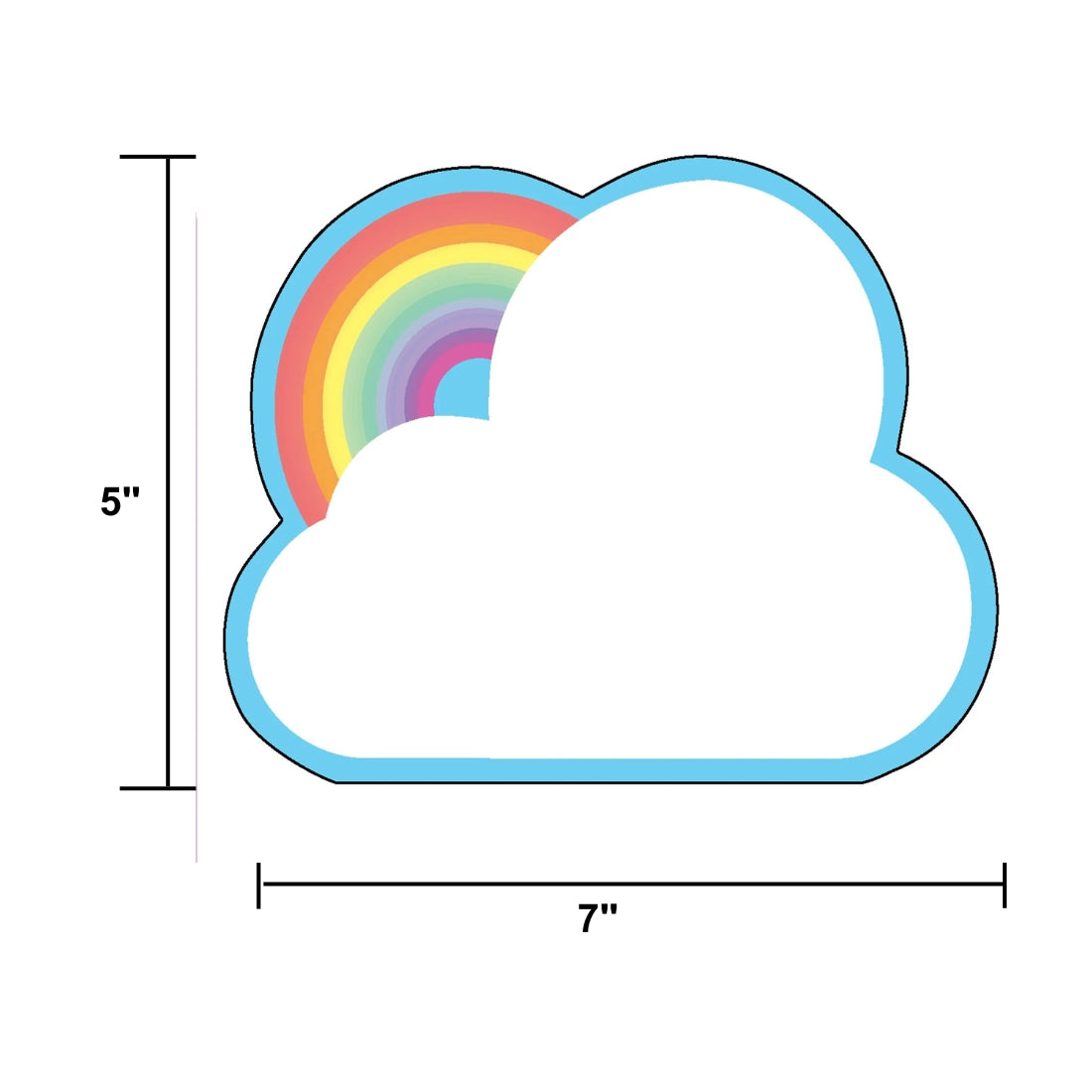 SHAPES ETC.  Large Cardstock Accents - Rainbow