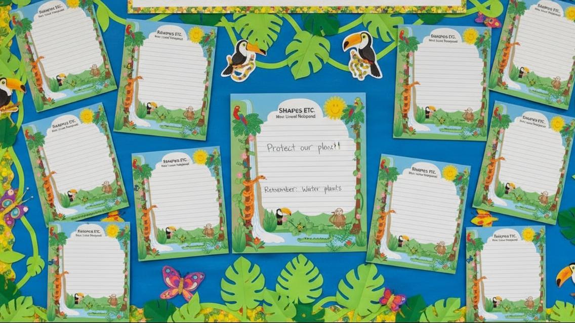 SHAPES ETC. Mini Notepad - Rainforest / Lined