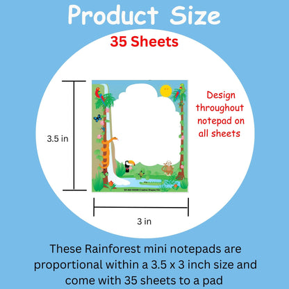 SHAPES ETC. Mini Notepad - Rainforest / Lined