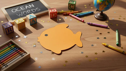 SHAPES ETC. Large Single Color Creative Foam Cut-Outs - Fish