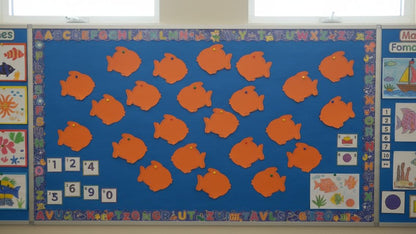SHAPES ETC. Small Single Color Creative Foam Cut-Outs - Fish
