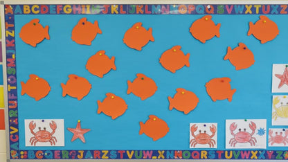 SHAPES ETC. Large Single Color Creative Foam Cut-Outs - Fish