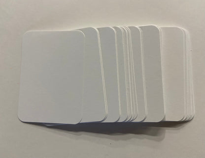 SHAPES ETC. Playing Cards - 2.5" x 3.5" Blank White