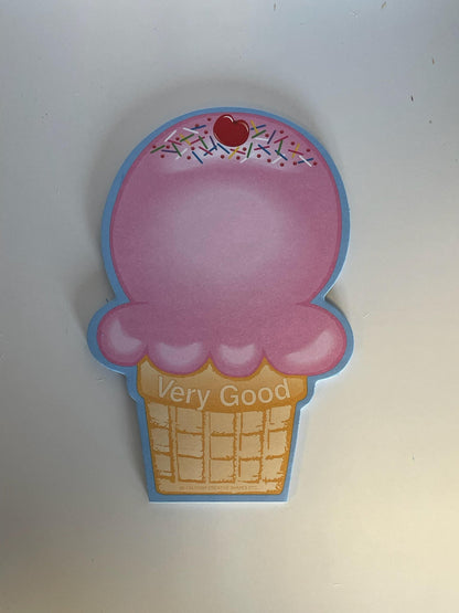 SHAPES ETC. Large Notepad - Ice Cream Cone
