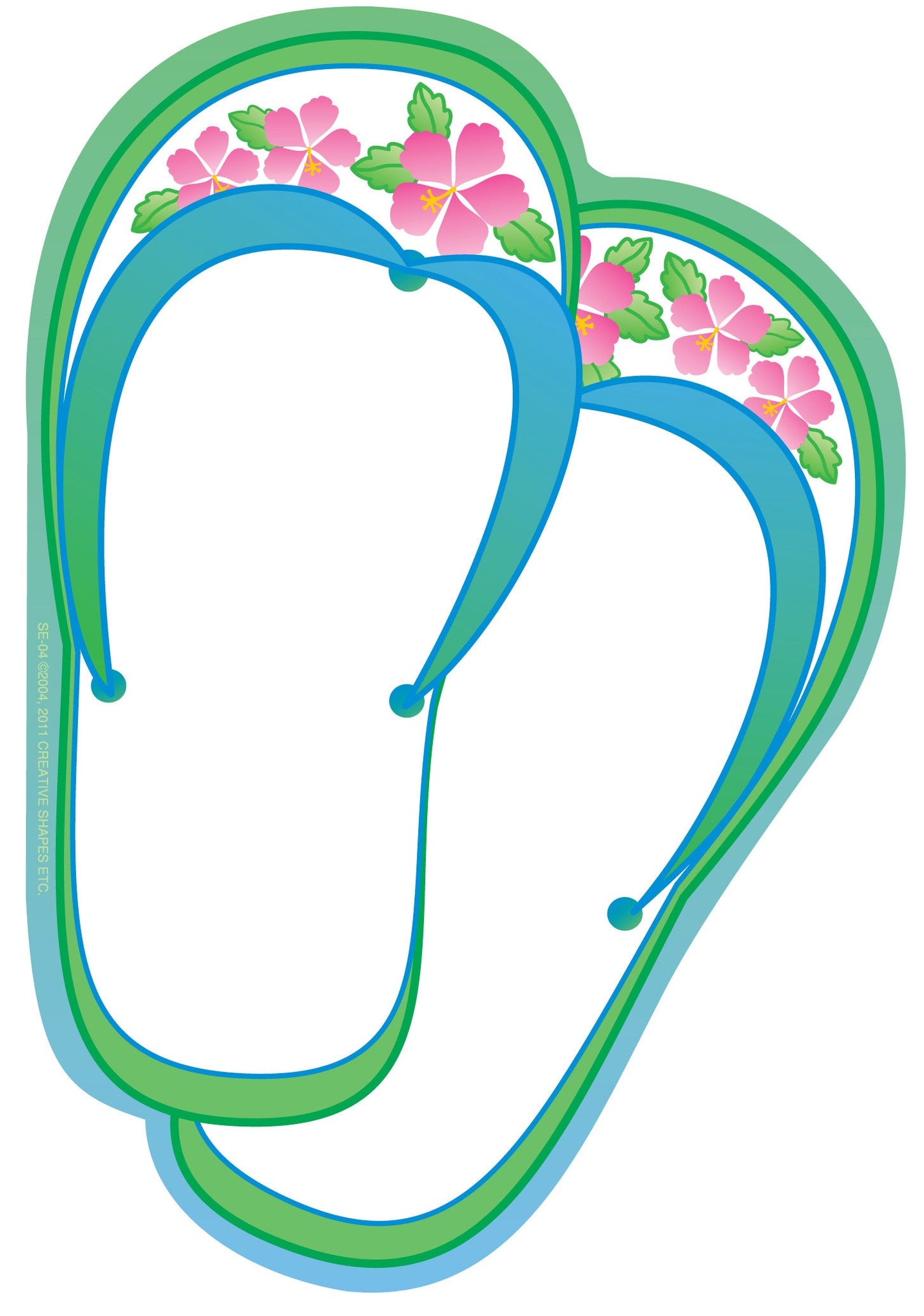 SHAPES ETC.  Large Notepad - Flip Flops
