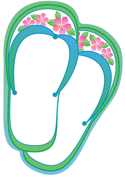 SHAPES ETC.  Large Notepad - Flip Flops