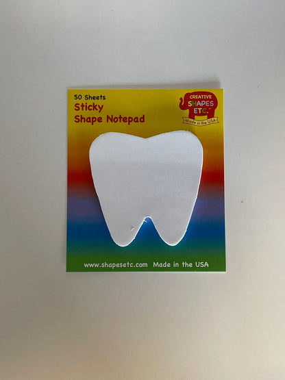 SHAPES ETC. Sticky Shape Notepad - Tooth
