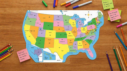 SHAPES ETC. Labeled U.S. -Practice Maps