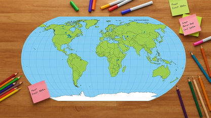 SHAPES ETC. World Practice Map Double Combo Pack- 8” x 16”