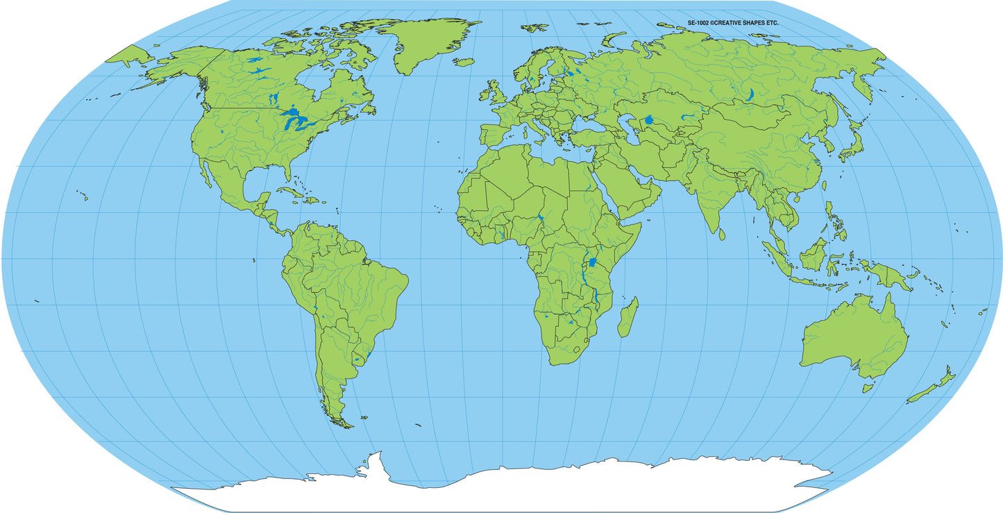 SHAPES ETC. Unlabeled World- Practice Map