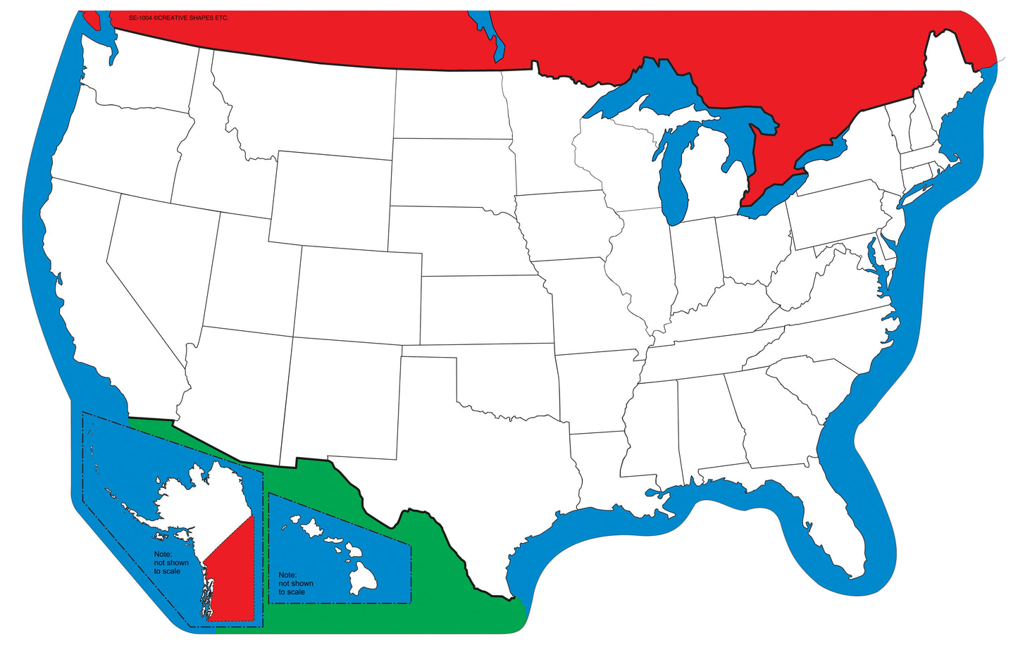 SHAPES ETC. Unlabeled U.S.- Practice Maps