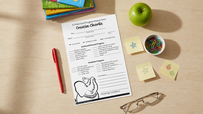 SHAPES ETC.  Notes from Teachers - Creative Charlie Preschool Progress Report