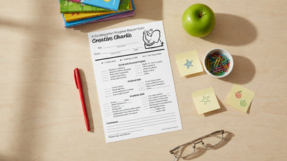 SHAPES ETC.  Notes from Teachers - Creative Charlie Kindergarten Progress Report
