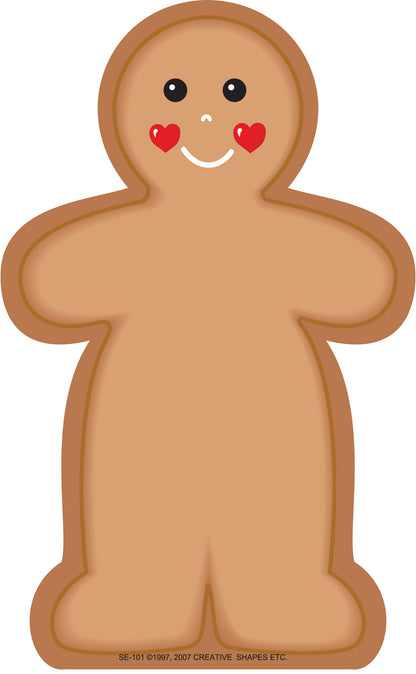 SHAPES ETC. Large Notepad - Gingerbread Man