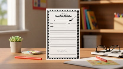 SHAPES ETC. Notes from Teachers - Creative Charlie Primary  Blank Note