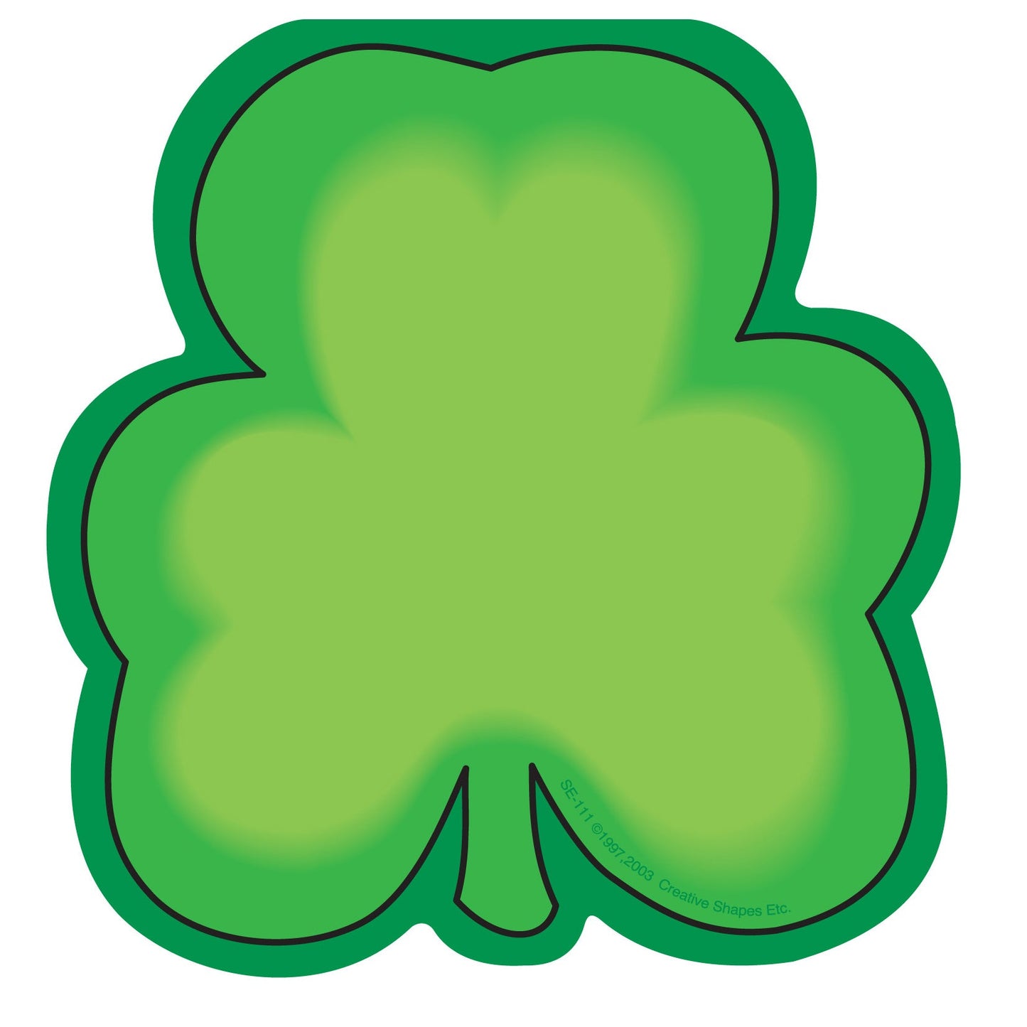 SHAPES ETC. Large Notepad - Shamrock
