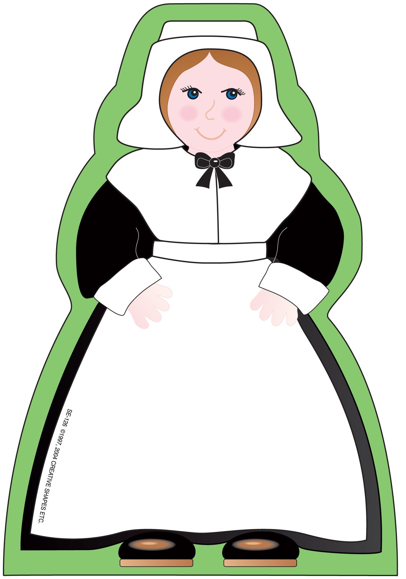 SHAPES ETC. Large Notepad - Pilgrim Girl
