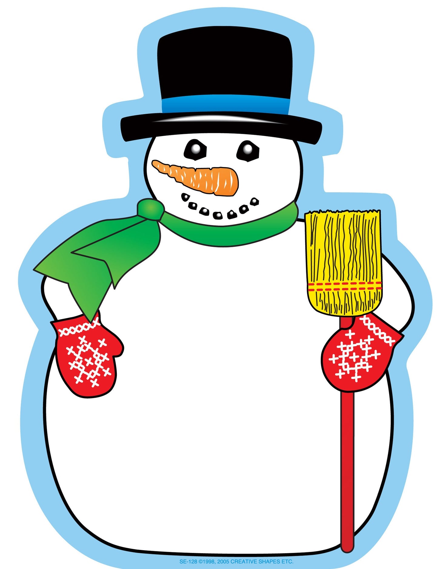SHAPES ETC. Large Notepad - Snowman