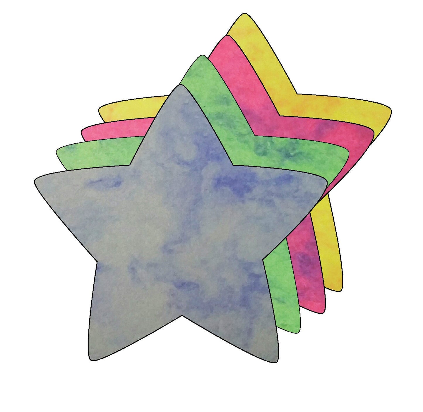 SHAPES ETC.  Small Marble Assorted Cut-Out - Star
