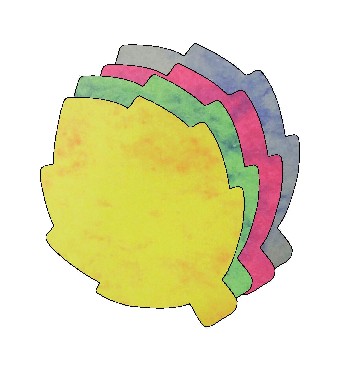 SHAPES ETC. Leaf Marble Assorted Color Creative Cut-Outs- 5.5"