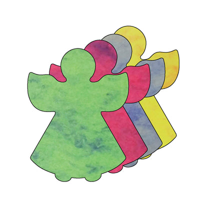 SHAPES ETC.  Angel Cut-Out - Small Marble Assorted