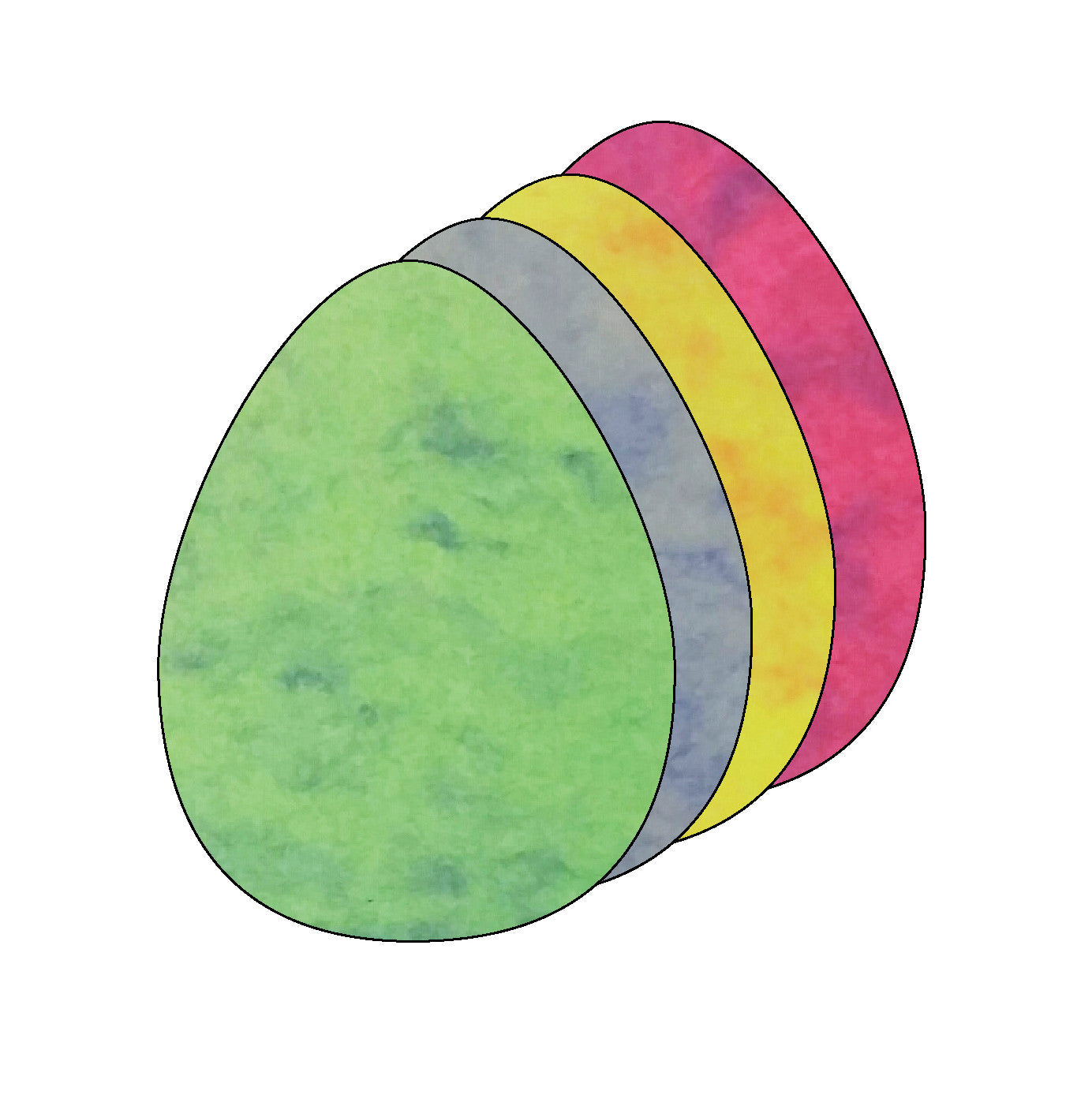 SHAPES ETC.  Egg Marble Assorted Color Creative Cut-Outs- 3”