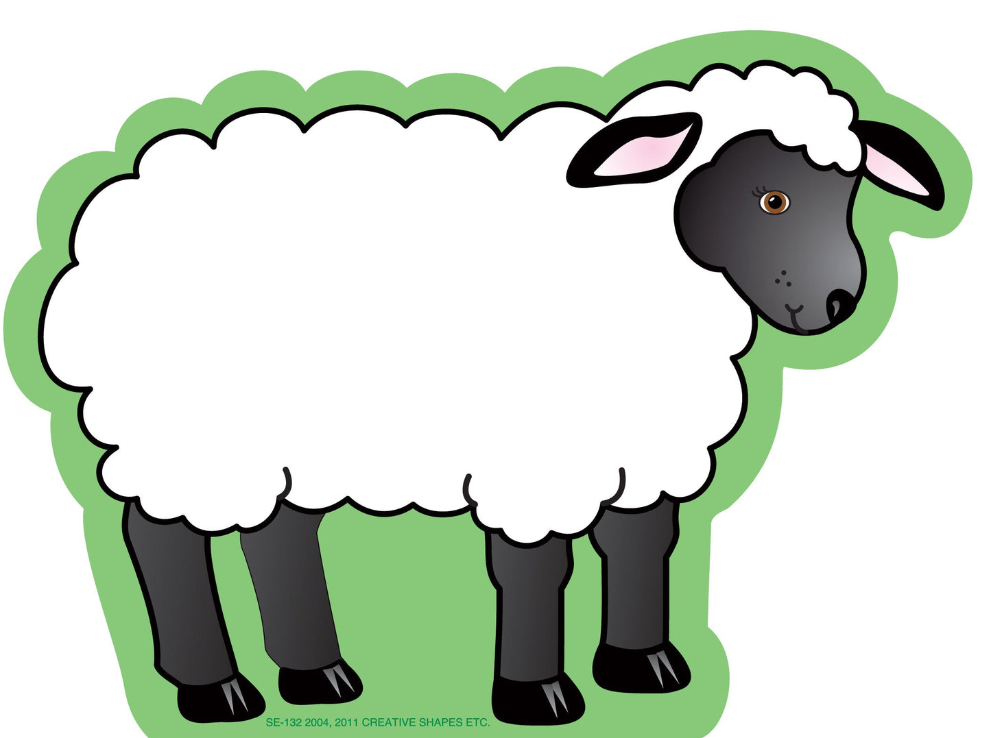 SHAPES ETC. Large Notepad - Sheep
