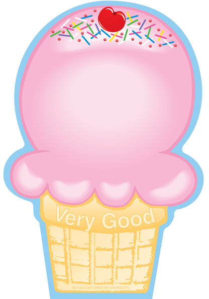 SHAPES ETC. Large Notepad - Ice Cream Cone