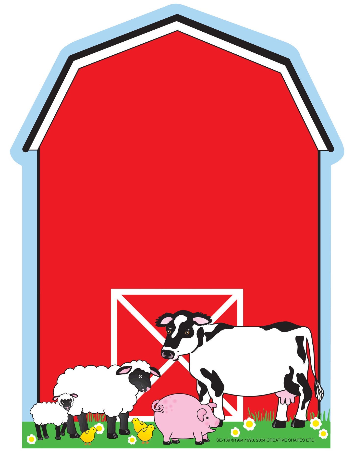 SHAPES ETC. Large Notepad - Barn