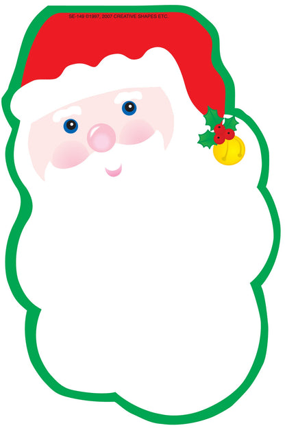 SHAPES ETC. Large Notepad - Santa Face