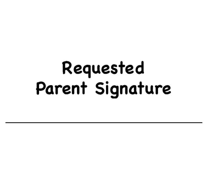 SHAPES ETC. Self Inking Teacher Stamp - Requested Parent Signature