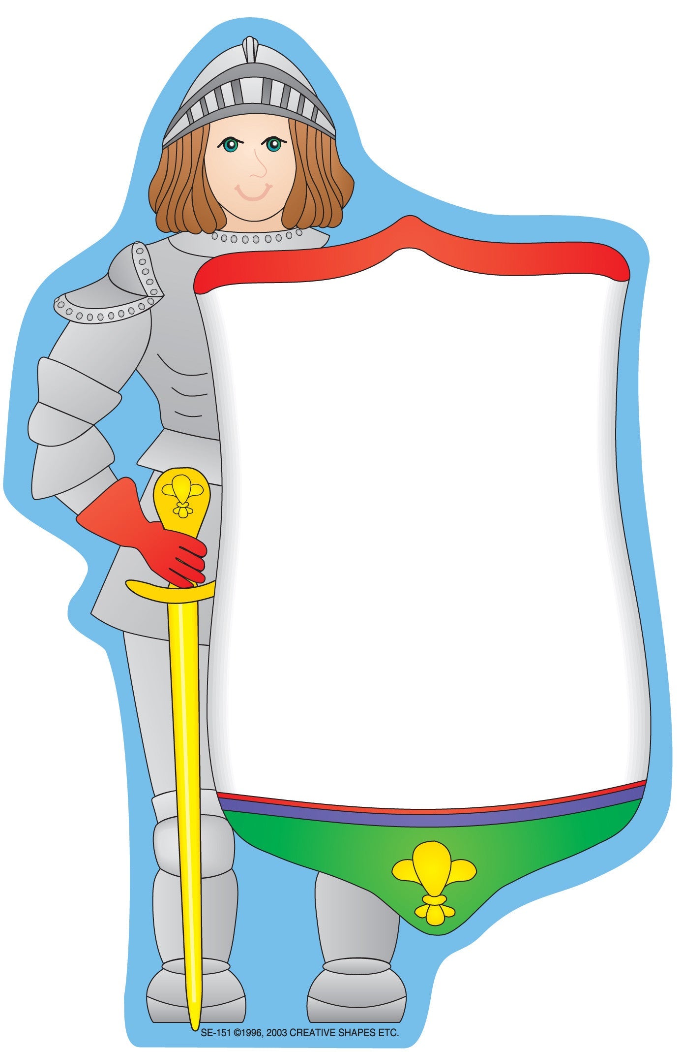 SHAPES ETC.  Large Notepad - Knight