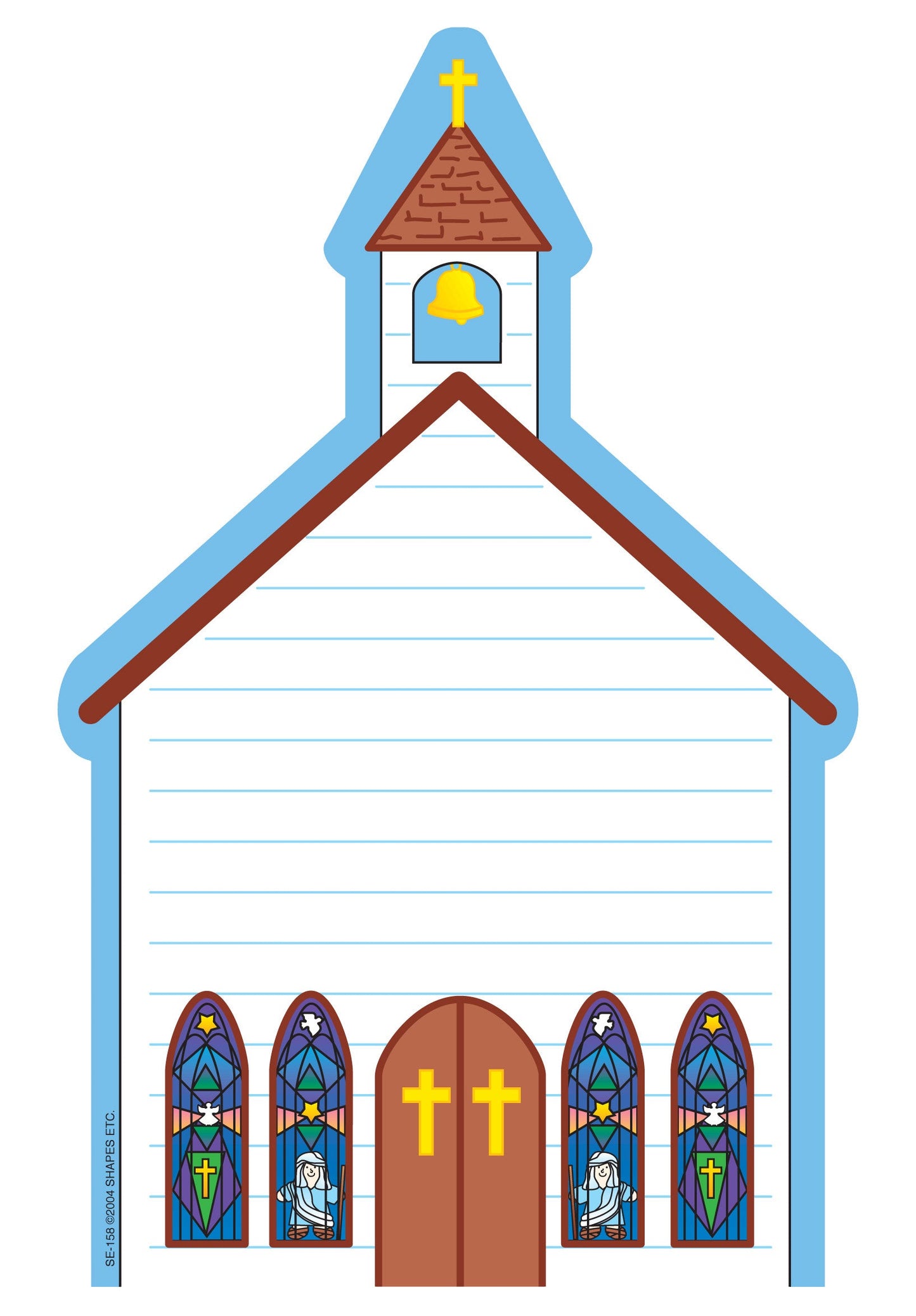 SHAPES ETC. Large Notepad - Church