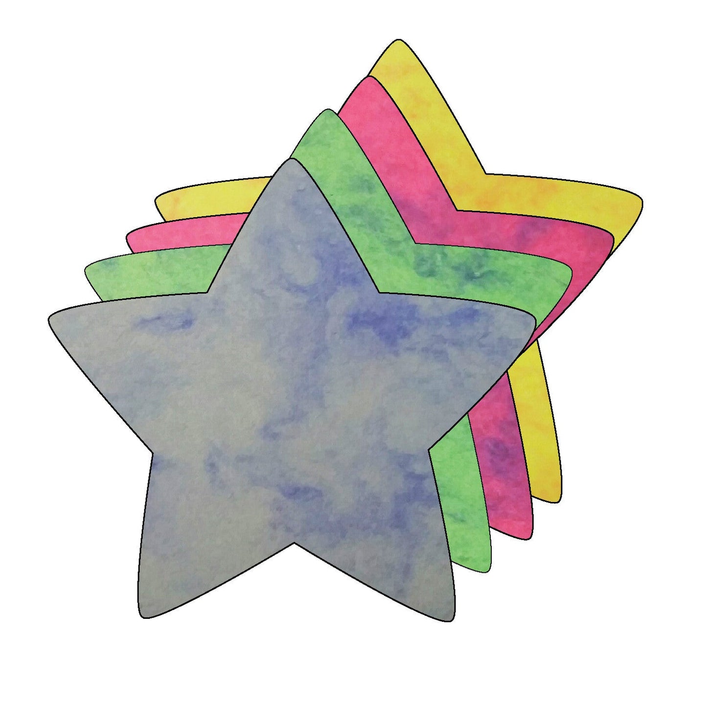 SHAPES ETC. Large Marble Assorted Cut-Out - Star